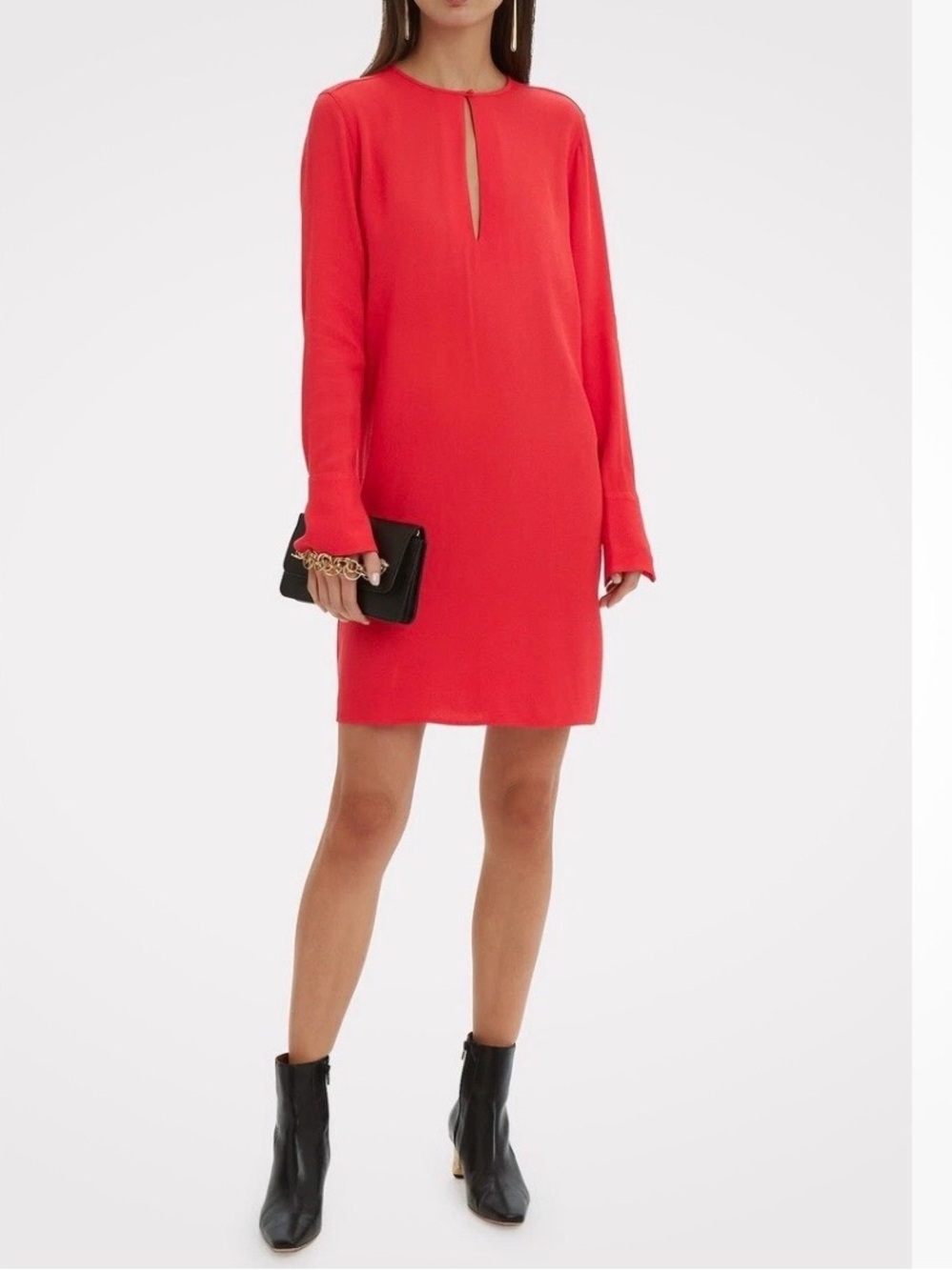 Equipment Bonnie Dress Blood
Moon Keyhole Long Sleeve Shift SZ L
NWT